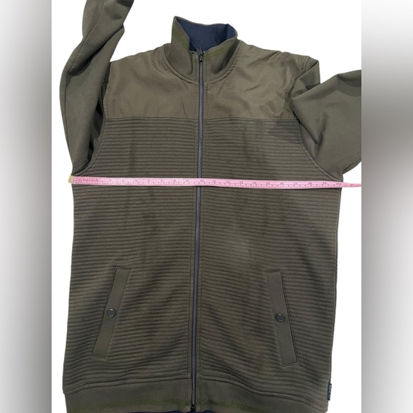 Ted Baker London Quilted Full Zip Jacket Men’s 3 Med Olive Green Sardin * flaws - Picture 5 of 10